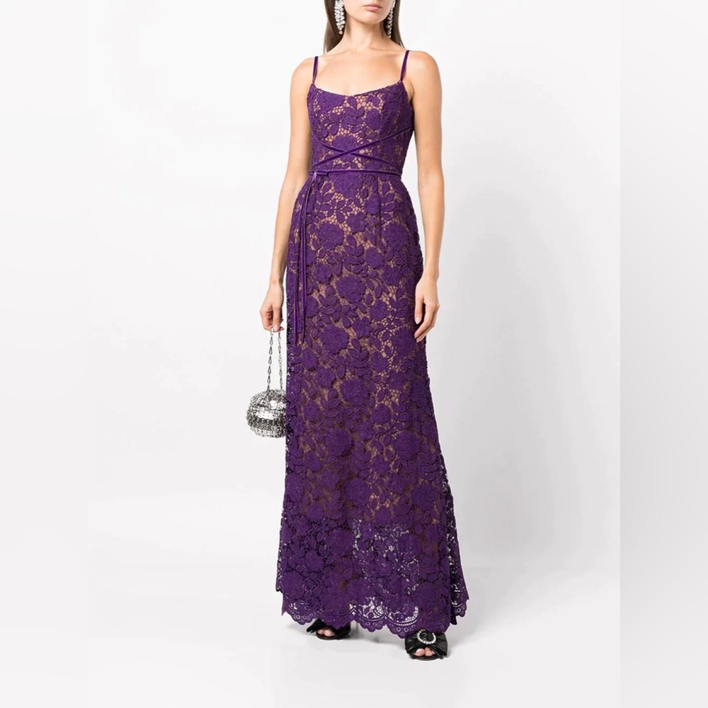 Marchesa Lace Column Gown